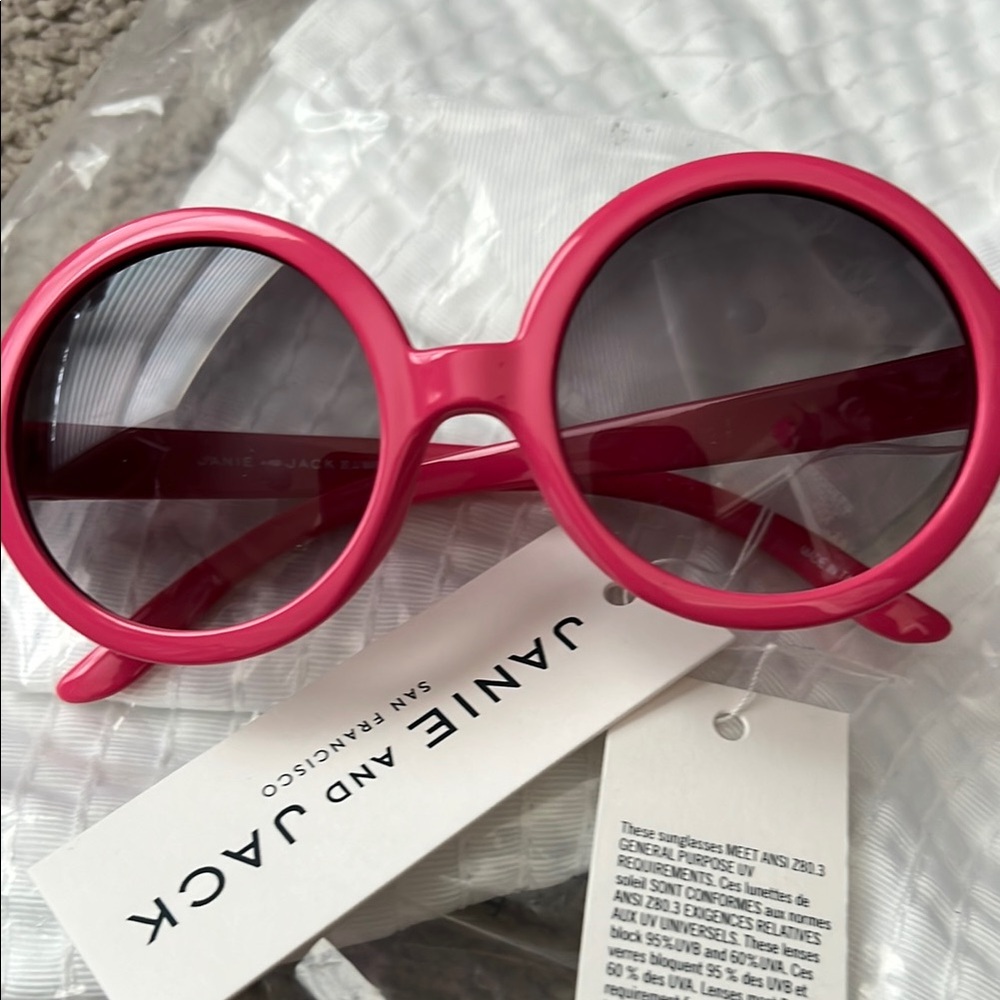Janie and Jack Bold Pink Kids Sunglasses 4 & up